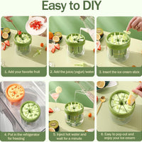 Reusable DIY 8 Pieces Ice Pop Mould