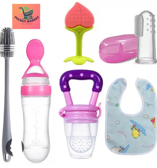 6-in-1 Baby Care Combo – Feeder, Teether & More